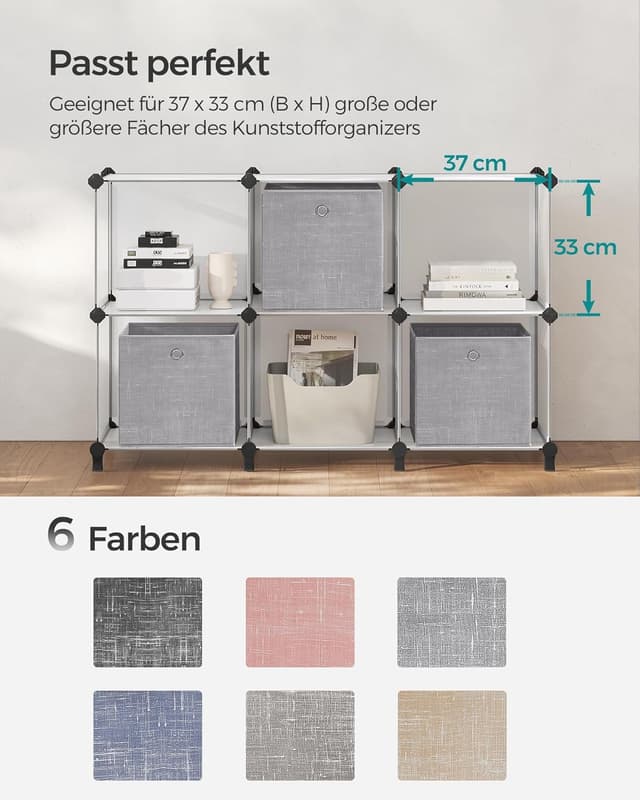 Thumbnail 6 de SONGMICS Aufbewahrungsbox 6er Set 30 x 30 x 30 cm