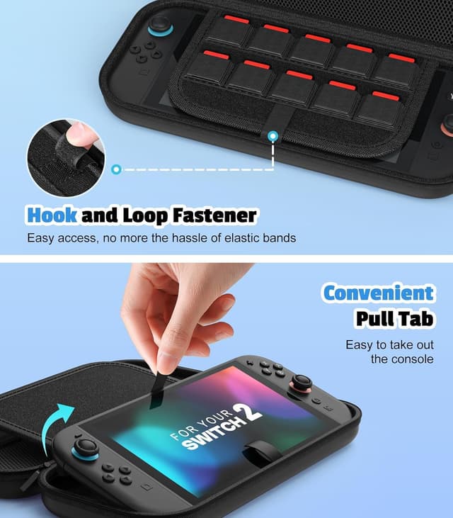 Thumbnail 4 de MoKo Switch 2 Tasche für 10 Spiele