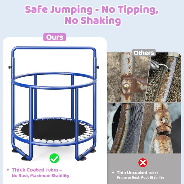 Detalle 2 de Yohood 55" Trampoline for Kids 55