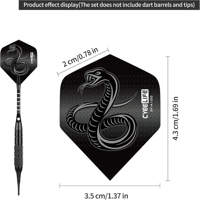 Thumbnail 2 de CyeeLife Standard Dart Flights 90 pcs dart flights