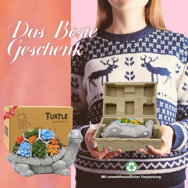 Thumbnail 1 de Yeomoo Schildkröte Gartendeko 12,5 cm 🐢