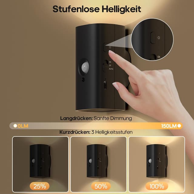 Thumbnail 4 de GOODEA Kabellose Nachtlicht mit Bewegungsmelder