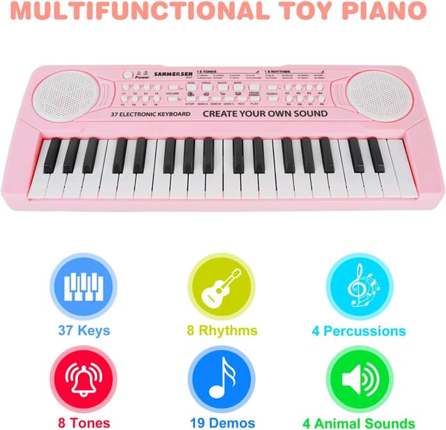 Thumbnail 1 de Shayson 37-Key Kids Keyboard with Microphone 🎹
