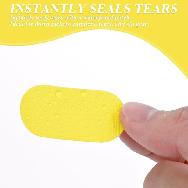 Detalle de TAIANJI 6-Blatt Daunenjacke Reparaturflicken aus Nylon (48 Stück) selbstklebend, gelb