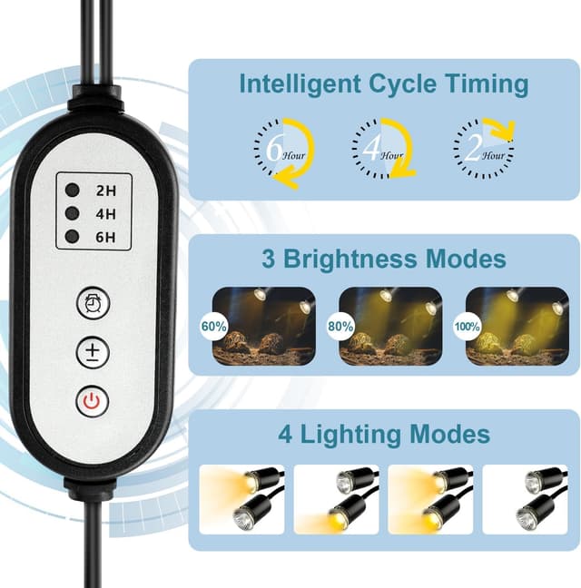Thumbnail 2 de testyu Lampada riscaldante per tartarughe 25W+50W 🐢