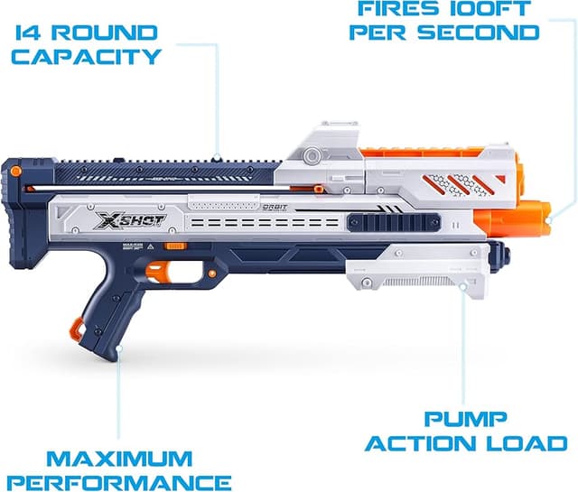Detalle 2 de ZURU Chaos Orbit blaster 14 rondas 100 dardos