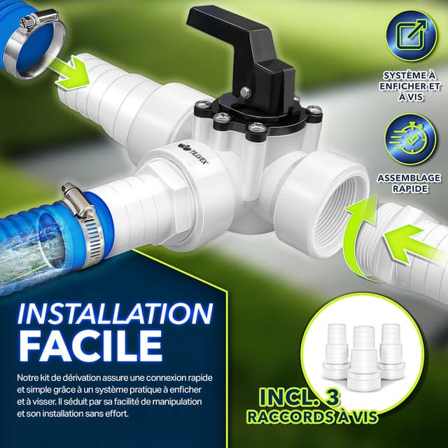 Thumbnail 6 de tillvex® Bypass Kit Piscine 12 pièces Ø 32/38 mm 🏊
