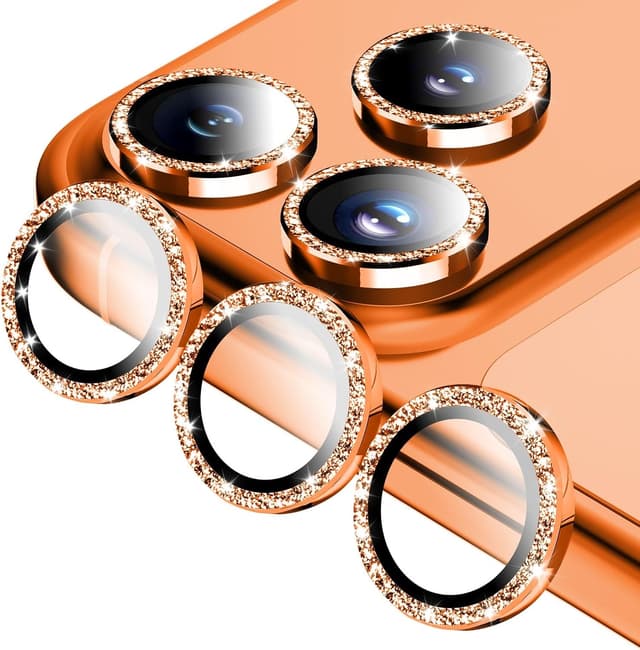 Detalle de Jeluse Camera Lens Protector with 9H Tempered Glass and Metal Ring (for select iPhone Pro models)