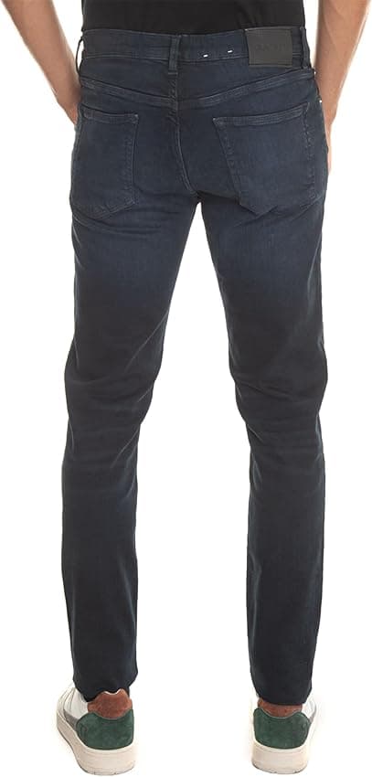 Detalle 2 de GANT Pantalones Vaqueros Extra Ajustados Jeans 44W x 34L, Negro Vintage