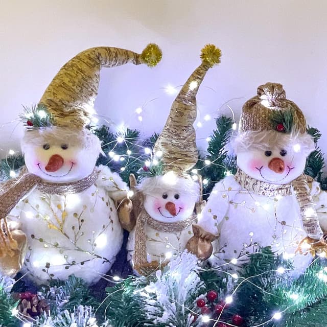 Detalle de LEECOCO Lichterkette mit Batterie (1 m, 20er-Pack) – kaltweiß, 10 LED je Kette