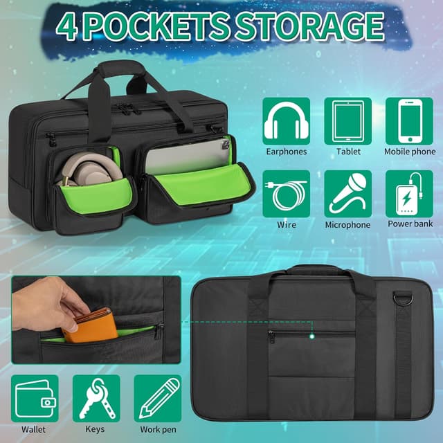 Detalle de OUUTMEE DJ Controller Carry Bag case for Pioneer DDJ-SB3, DDJ-SB2, DDJ-400 and more