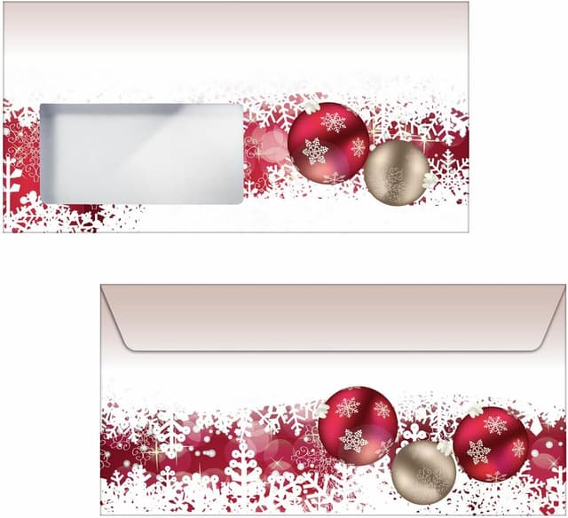 Detalle de SIGEL DU247 Weihnachts-Briefumschläge „Winter Flair“ (DIN lang, 50 Stück) – für auffällige Grüße