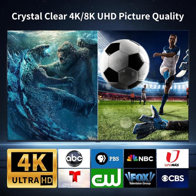 Detalle 2 de bahouloer 2026 Indoor Digital TV Antenna for Smart TV (Magnetic Base, Signal Amplifier)