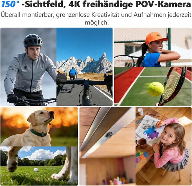 Thumbnail 6 de 4K-Bodycam Vlogging-Kamera mit 64 GB