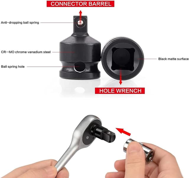 Detalle 2 de Adapter Satz für Drehmomentschlüssel 6-teilig