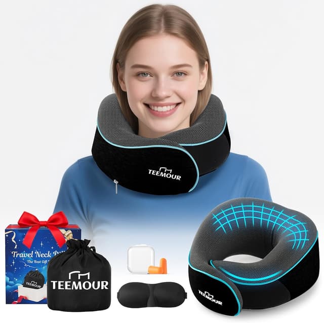 Imagen de Memory Foam Nackenkissen Flugzeug mit Aufbewahrungstasche en OfertitasTOP