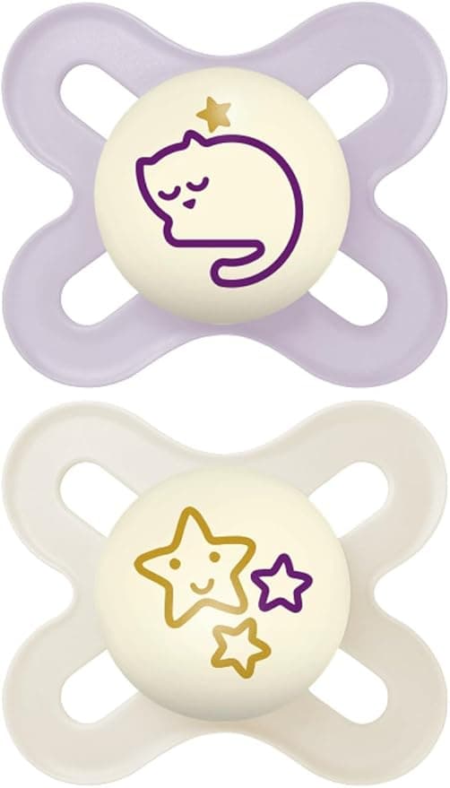 Detalle de MAM Chupete Iluminación Nocturna para Recién Nacidos 🌙 Pack 2