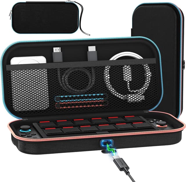 Detalle de ivoler Charging Cable Port Case for Switch 2, holds 12 cards