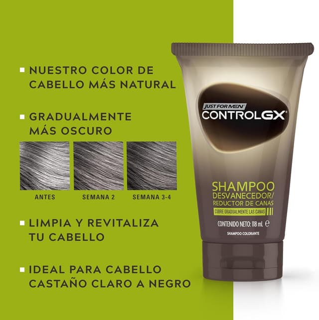 Detalle 2 de Just for men Control GX 118ml champú reductor de canas