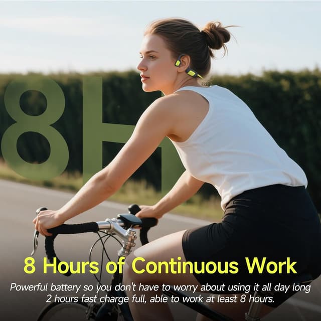 Detalle de IFECCO Cuffie Conduzione Ossea per Nuoto IP68 con Bluetooth 5.4 e lettore MP3 da 32 GB