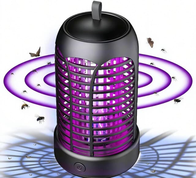 Detalle de YOUKK Lampe Anti Moustique avec éclairage LED – piège électrique intérieur et extérieur