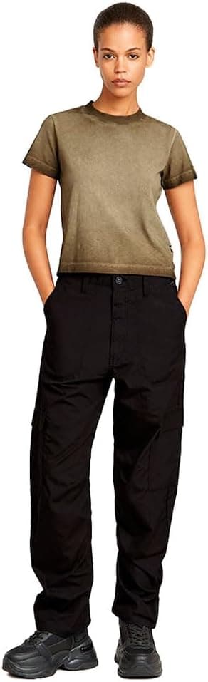 Detalle de G-STAR Damen Overdyed Micro Boxy Top – bequemes Oberteil mit originellem Look