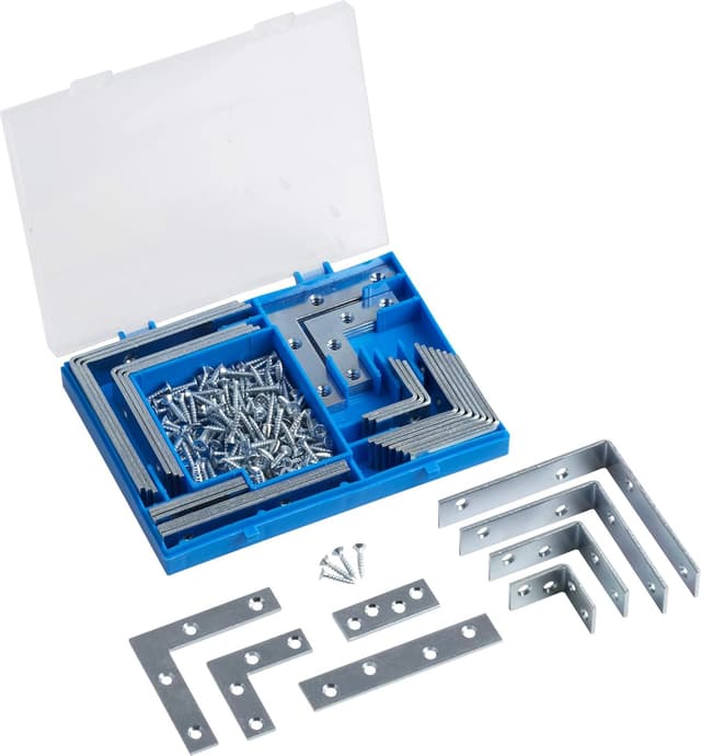 Imagen de Meister 300510 Lot de 180 équerres et plaques, acier galvanisé en OfertitasTOP