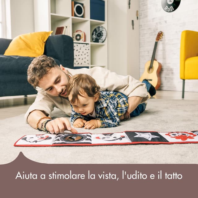 Detalle 2 de Tiny Love Double-Sided First Book, Libro sensoriale 0+ mesi