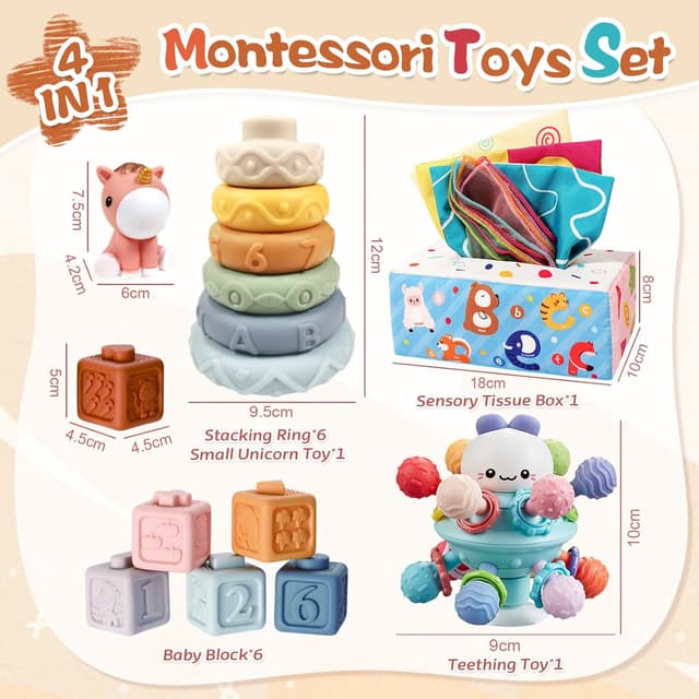 Thumbnail 1 de Jouet Montessori 4 en 1 6 mois-3 ans