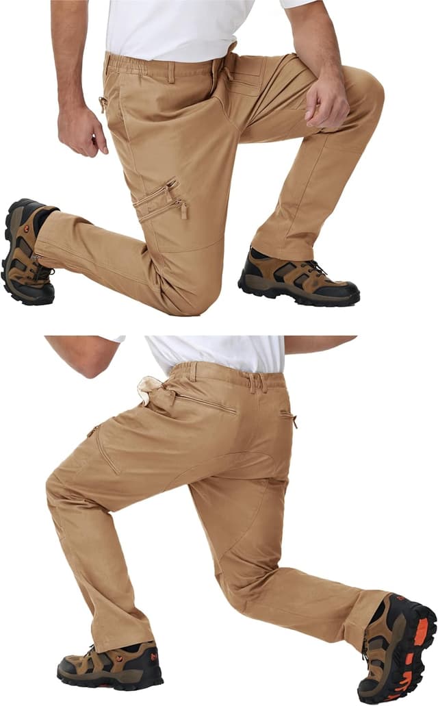 Detalle 2 de MAGCOMSEN Cargohose Herren aus Baumwolle mit Spandex-Anteil – Outdoor-Cargo mit mehreren Taschen