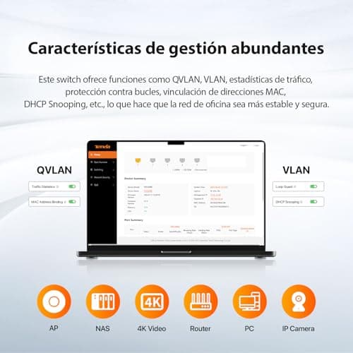 Thumbnail 4 de Tenda TEG205E Switch gestionado Gigabit 5 puertos