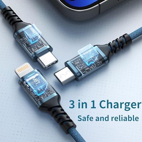 Detalle de GIANAC Multi Cable 3 en 1 1.2 m