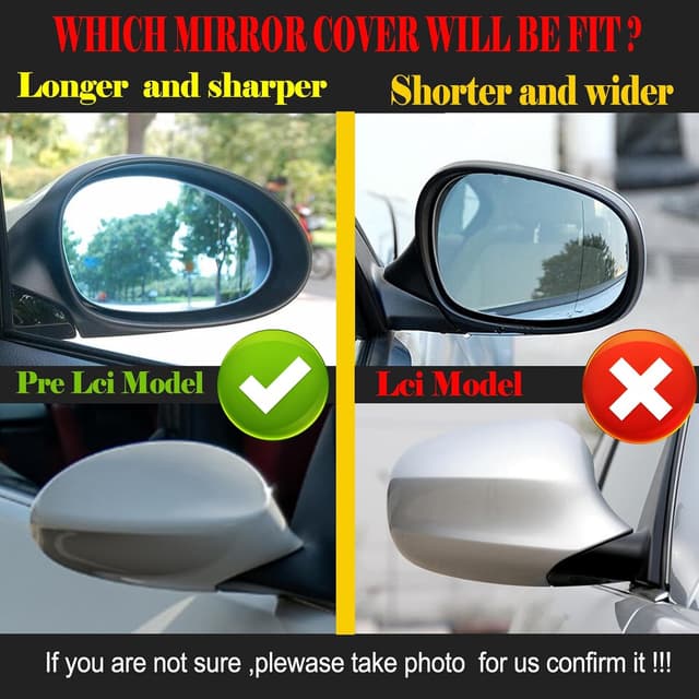 Detalle de KYYET Karbonfaser-Seitenspiegel-Abdeckkappen für BMW E90/E91/E92/E93 (PRE-LCI) im M3-Style