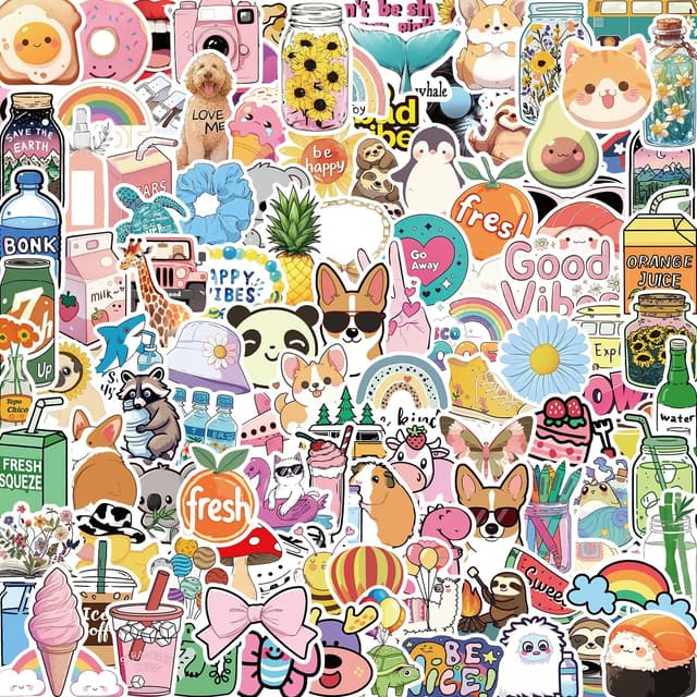 Imagen de 120Pcs Cute Stickers for Kids — Waterproof Vinyl Stickers 🎨 en OfertitasTOP