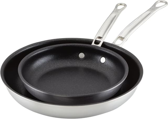 Detalle de Thomas Keller Insignia by Hestan Stainless Steel Frying Pan Set (8.5” & 11”) with TITUM Nonstick System