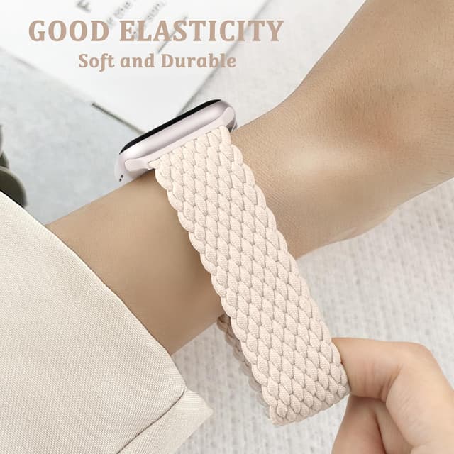 Detalle de DigiHero Braided Loop Apple Watch Strap with Magnetic Buckle (stretchy nylon) for 38–46mm