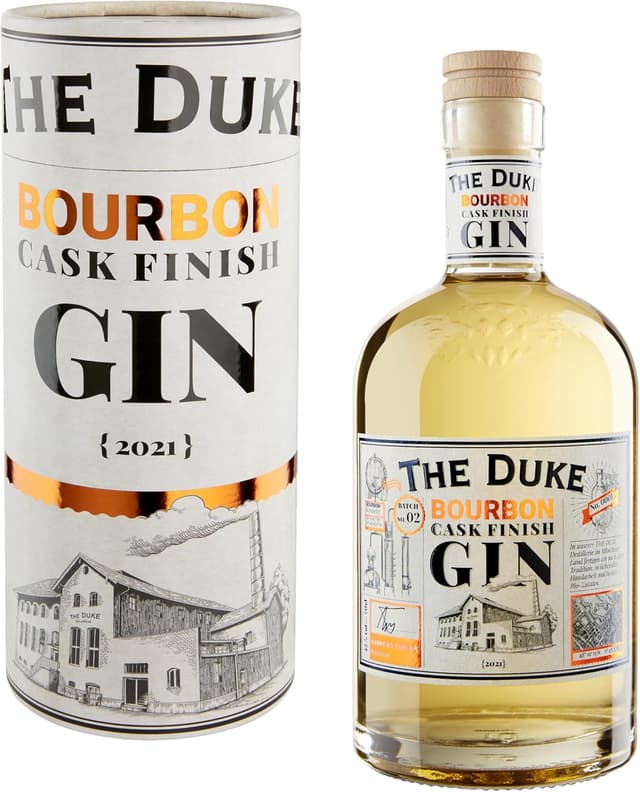 Detalle de THE DUKE Bourbon Cask Finish Gin (Bio, vegan) – Süß & holzig mit Vanille- und Bourbonnoten