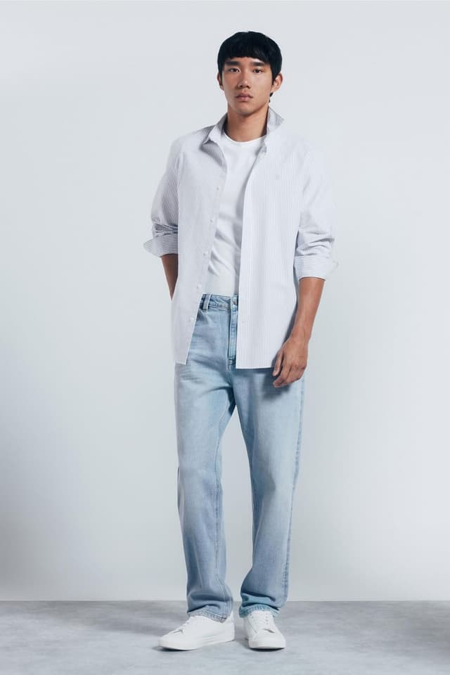 Thumbnail 1 de Springfield Camisa Oxford Rayas con Bordado