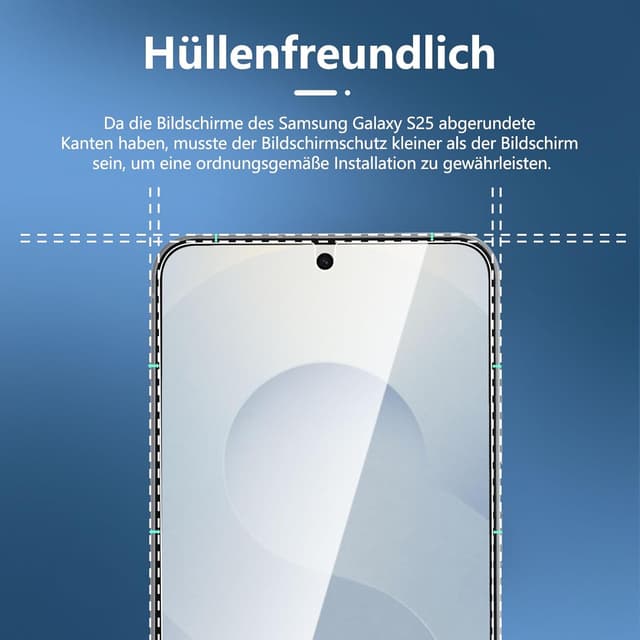 Thumbnail 2 de NEW'C Panzerglas für Samsung Galaxy S25 3er-Pack