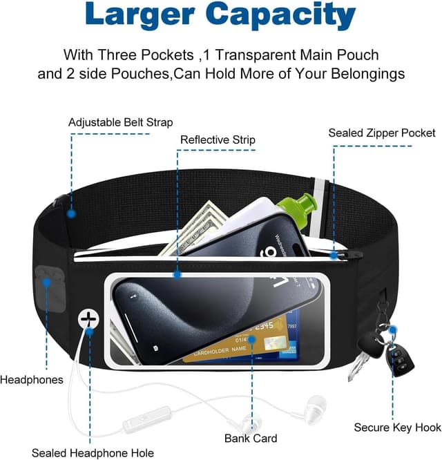 Detalle 1 de Running Belt Phone Holder for Slim Waist Pack