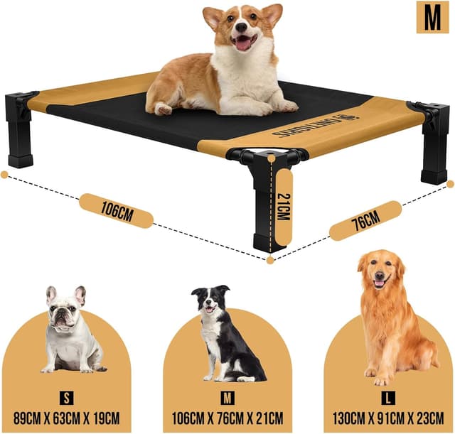 Detalle 2 de Lit surélevé pour chien OneTigris (taille M) 106 x 76 cm, hauteur 21 cm