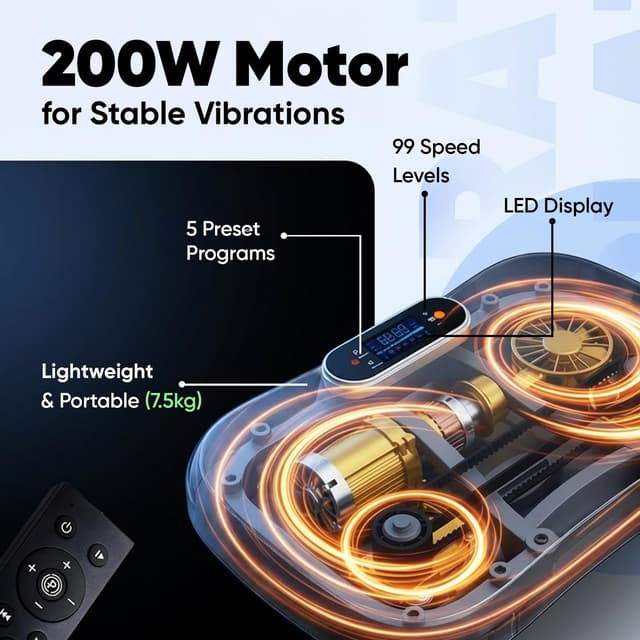 Thumbnail 2 de WeightWorld Vibration Plate 99-speed vibration trainer 🏋️♀