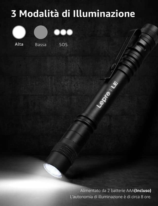 Detalle 2 de Lepro C120 Torcia Penna 120 Lumen