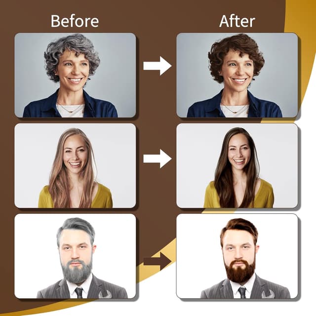 Detalle de COSMTEK Dark Brown Hair Dye Shampoo (Ammonia-Free, 3-in-1) for Men & Women — 500ml