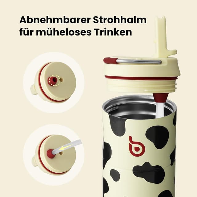 Detalle 2 de BOTTLE BOTTLE Trinkflasche 500 ml mit Strohhalm