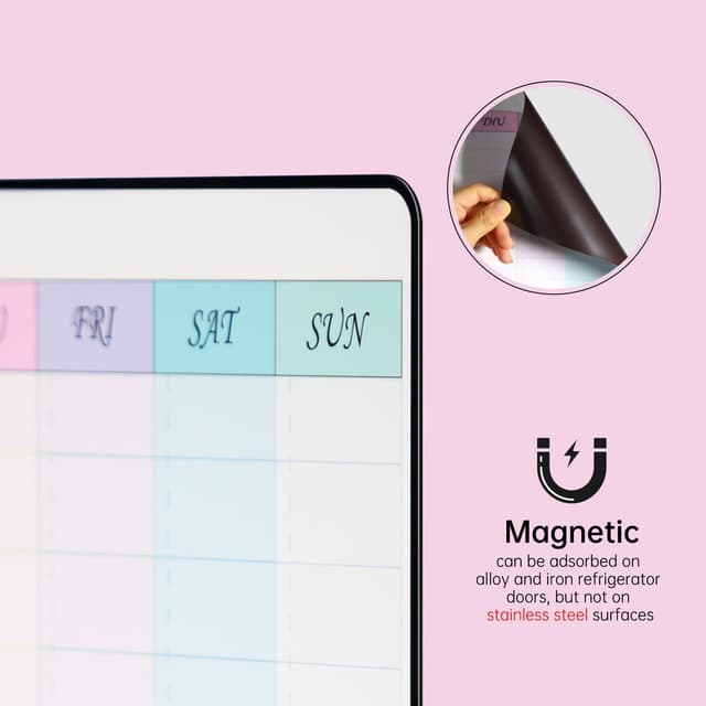 Detalle de MCCORL Magnetic Chore Chart weekly fridge whiteboard (Monday to Sunday)