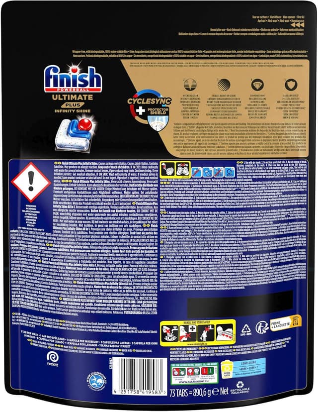 Thumbnail 6 de Finish Ultimate Plus Infinity Shine, 146 Pastillas Lavavajillas