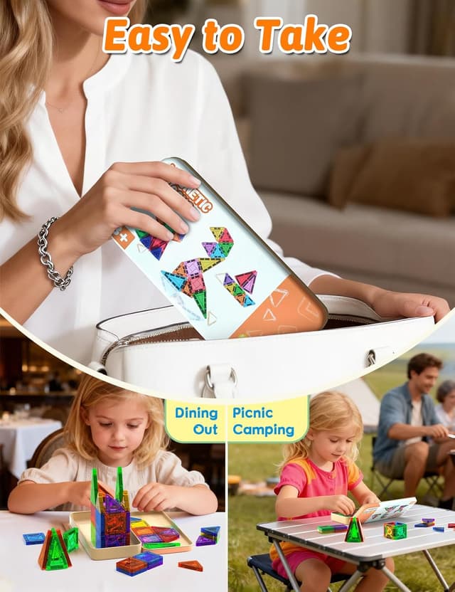 Thumbnail 5 de Riswistoy Mini Magnetic Tiles 26 Piece