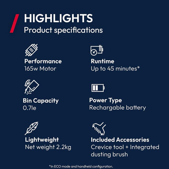 Thumbnail 1 de Hoover HF1 Plus Cordless Vacuum 45 Min