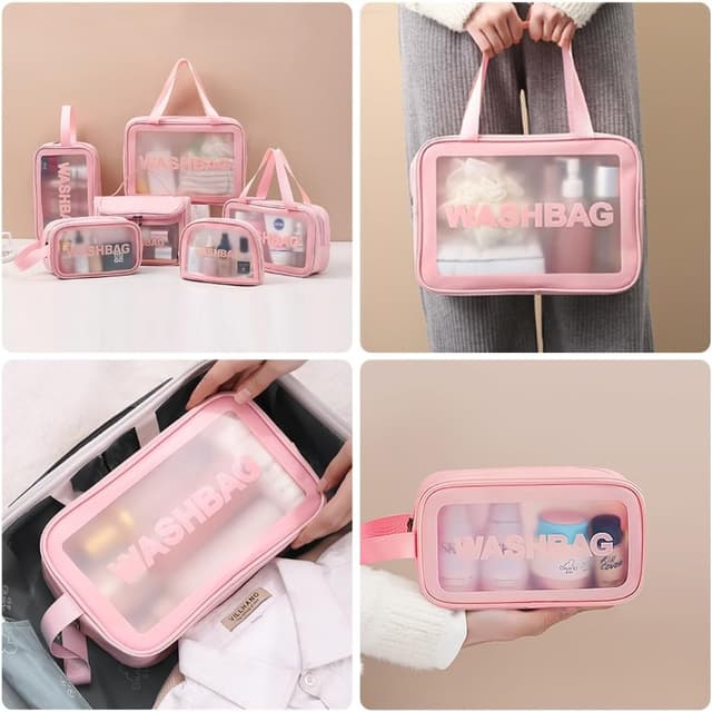 Detalle 2 de Aucuu beauty case trasparente 6 pezzi